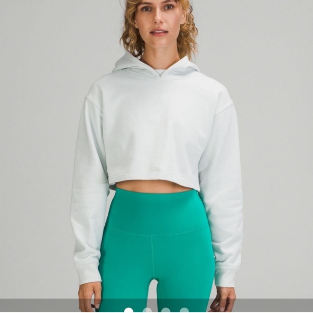 Lululemon all yours cropped hoodie- ocean air